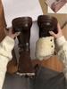 Brown Retro British Thick-soled Velvet Martin Boots Women's 2026 New Winter Warm Thickened Snow Short Boots
