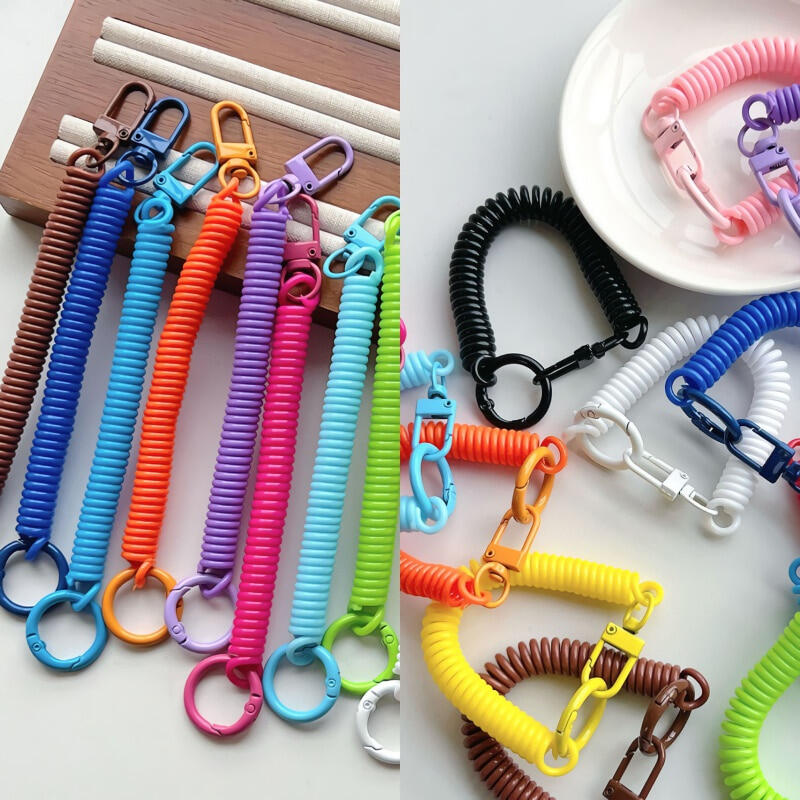 Colored Water Spring Simple Holder Hook Keyring