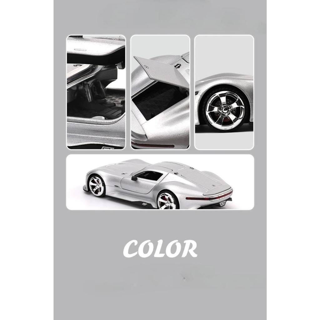 Simulation 1/32 Benzs GT Alloy Super Sport Car Model with Sound Light Collection Miniature Voiture Diecast Toy Vehicle Boy Gift