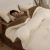 Solid color double-sided milk fleece quilt winter quilt thickened home thermal quilt core, no pillowcase