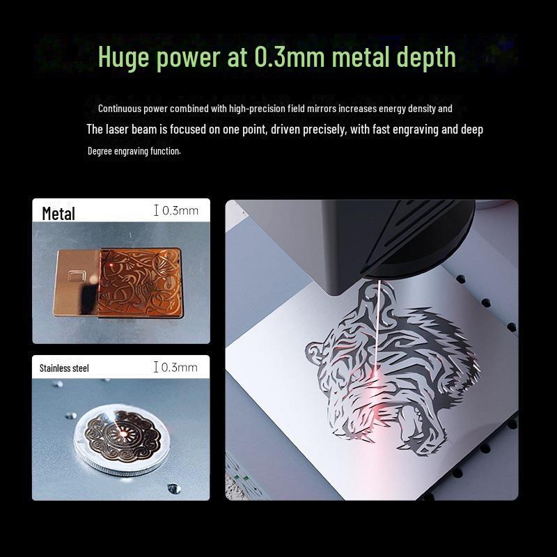 DAJA Portable Fiber Laser Engraving Machine for Metal and Stainless Steel Nameplates