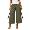 Women High Waist Wide Leg Cargo Pants with Pockets Casual Loose Fit Utility Trousers for Everyday Wear