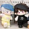 1 set Peaked Cap 20cm Cotton Doll Clothes Cartoon T-shirt Plush Doll Clothes  Children's Gift