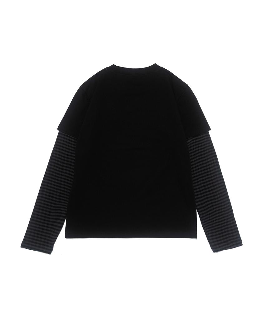 CARGOBROS FOR WOMAN Star Layered Long Sleeve T-Shirt (Black/Charcoal)