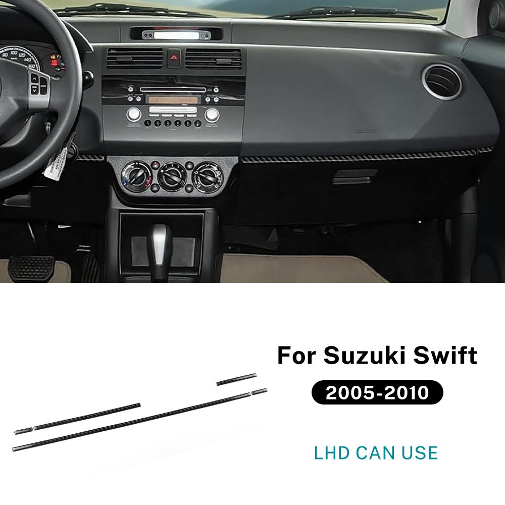 Echter Weicher Karbonfaser-Aufkleber Für Suzuki Swift ZC31S/ZC32S 2005 2006 2007 2008 2009 2010 Auto Mittelkonsole Beifahrer-Zierleiste