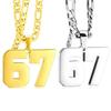 67 Number Necklace Neckchain For Women Stainless Steel Unisex Funny Home Decor 67 Holiday Ornament For Fall Garden Daily Indoor