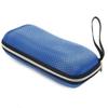 Portable Zipper Rectangle Grid Sunglasses Case Hard Eyewear Glasses Storage Box 1 Pc