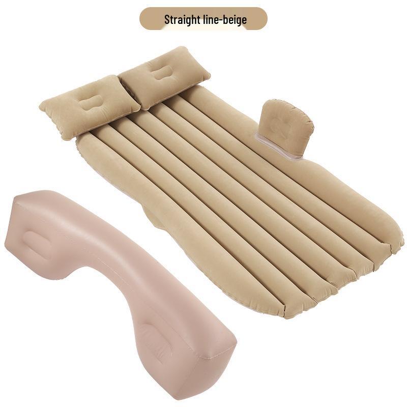 Folding SUV Inflatable Car Bed - PVC Flocking Travel Mattress