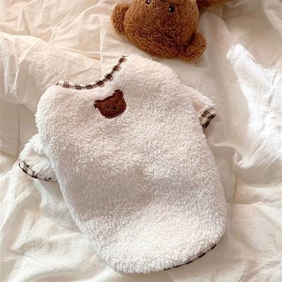 Roupas para cães Pet Outono e inverno Roupas quentes Jaqueta de pelúcia para filhotes Gatinho Gato Macio Inverno Roupas para filhotes Moda Fantasia para cães