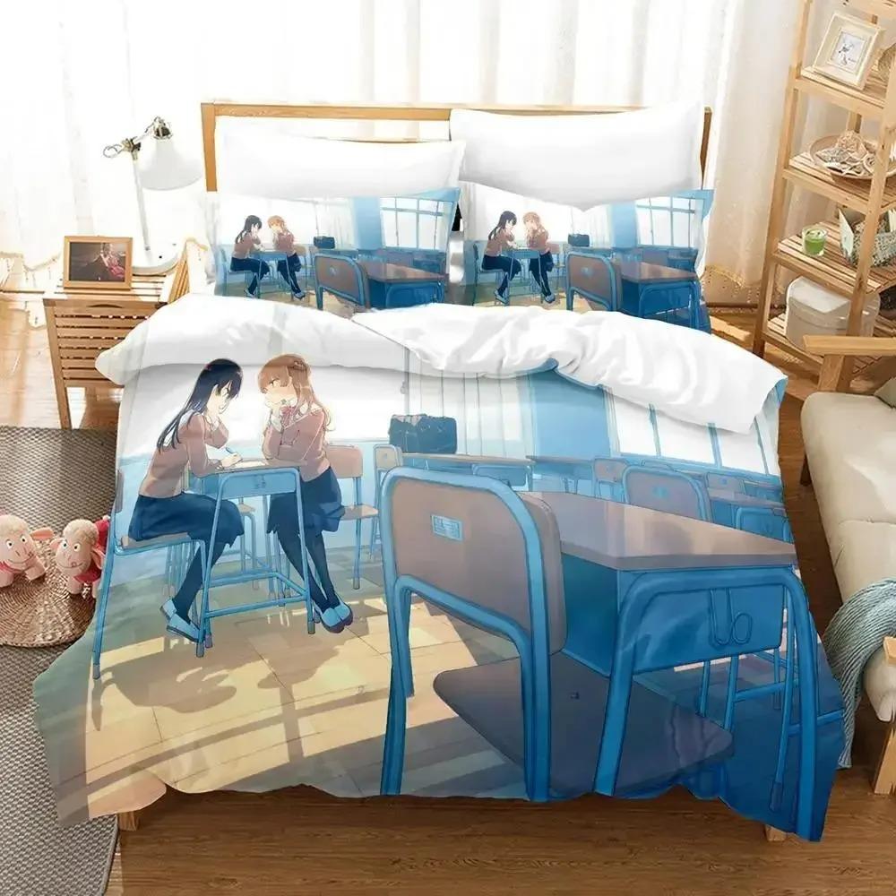New Bloom Into You Bedding Set Single Twin Full Queen King Size Bed Set Adult Kid Bedroom Duvet Cover Sets Anime Bed Sheet Set