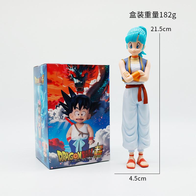 6Pcs/Style  Super Anime Figure Son Goku/Krillin/Bulma Action Figure Pvc Collection Decoration Model Doll Toys Gifts