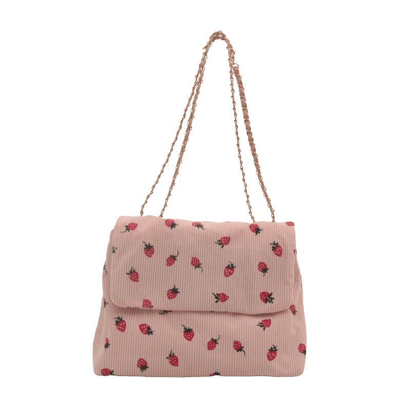 

Сумка через плече Сумка на ланцюжку Жіноча сумка з принтом Популярна проста сумка-месенджер 2024 Новий нішевий дизайн Темпераментна сумка рожевий