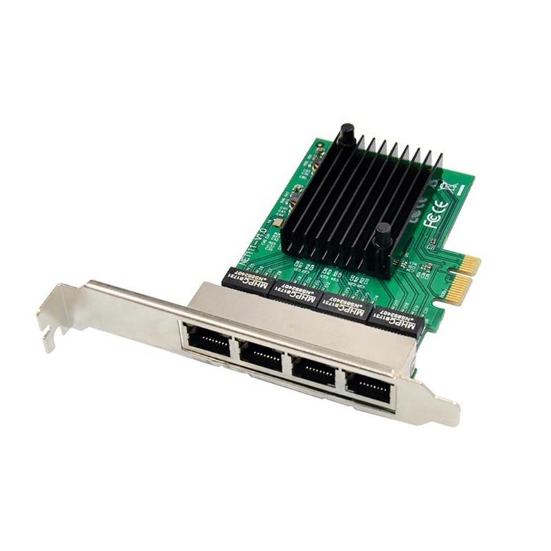 For  82576 4 Ports PCI-E 1 Gigabit  Card PCI for Press Thernet Apter 1000Mbps Support for  98se