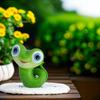 Cartoon Small Snake Figurine Funny Simulation Animal Sculpture Creative Cobra Sculpture  Office