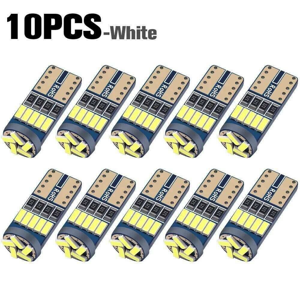 10PCS Led W5W T10 Car Signal Lamp 501 194 Bulbs 4014SMD Clearance Reading Interior Lights 6000K 12V Dome Lights 6