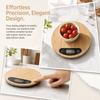 Round Electric Kitchen Scale Wood ABS Kitchen Scale Digital Kitchen Scale  Cooking Baking Meal Prep