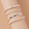 Minimalist Style Silver Sexy Personality Women's Chain Feet Chain Copper Plated Silver Hypoallergenic Girl Chain Feet Chain