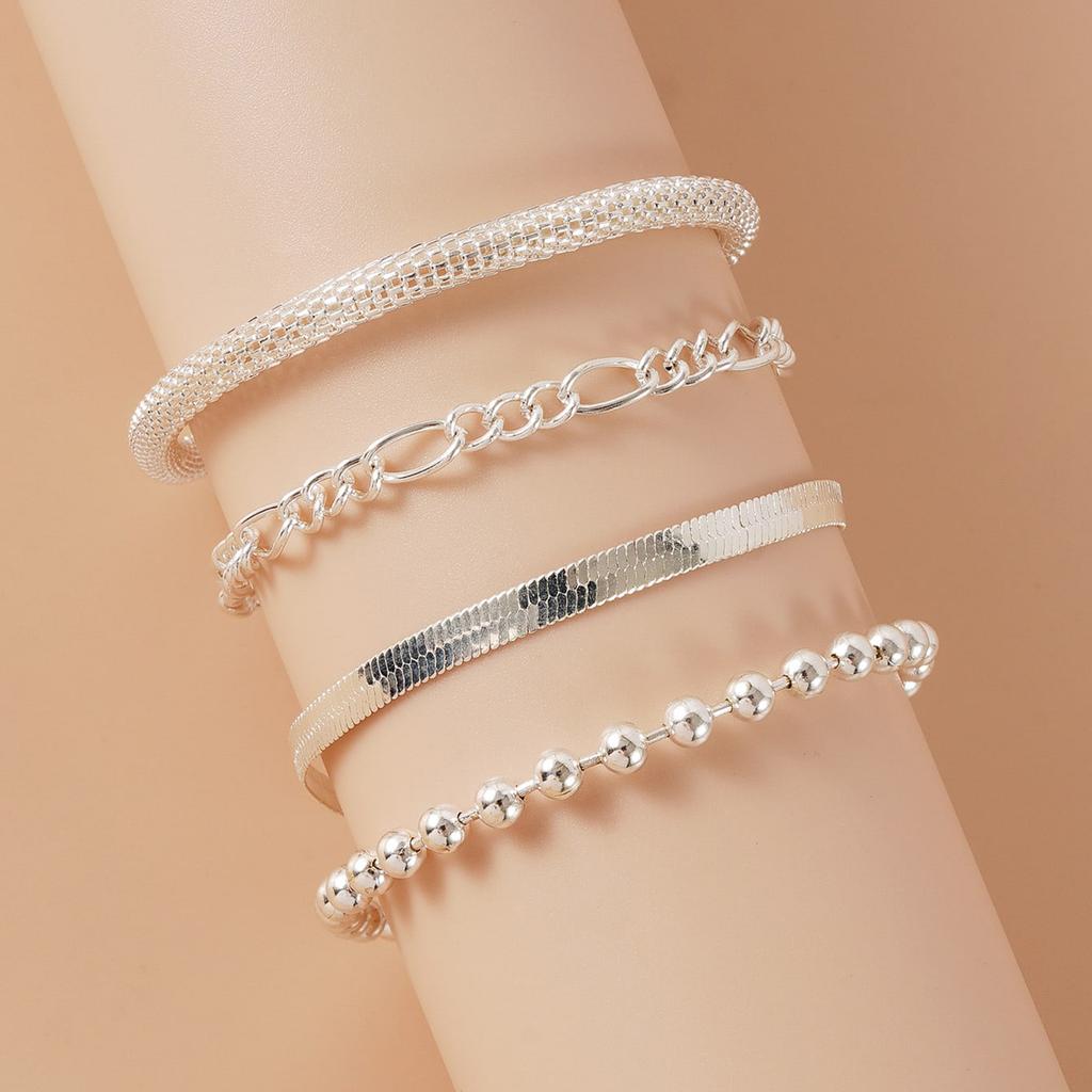 Minimalist Style Silver Sexy Personality Women's Chain Feet Chain Copper Plated Silver Hypoallergenic Girl Chain Feet Chain