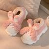 Fashion Women Cute Rabbit Cartoon Plush Novelty Slippers Closed Toe Furry Soft Sole Slip On Shoes Winter Warm Fuzzy Home Slippers