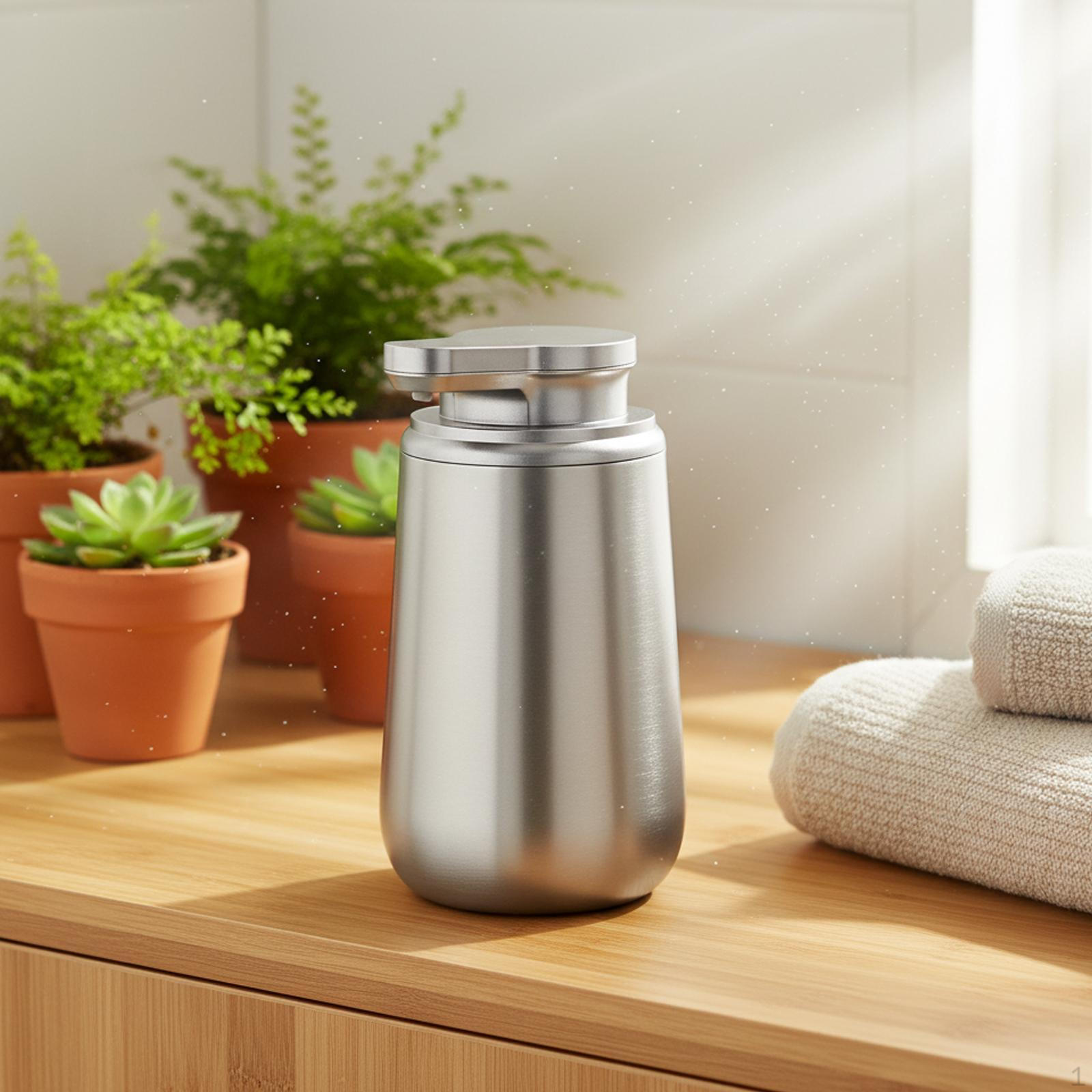

Adjustable, Practical And Automatic Soap Dispenser Made of Stainless Steel, USB , Ideal for Home, Gel