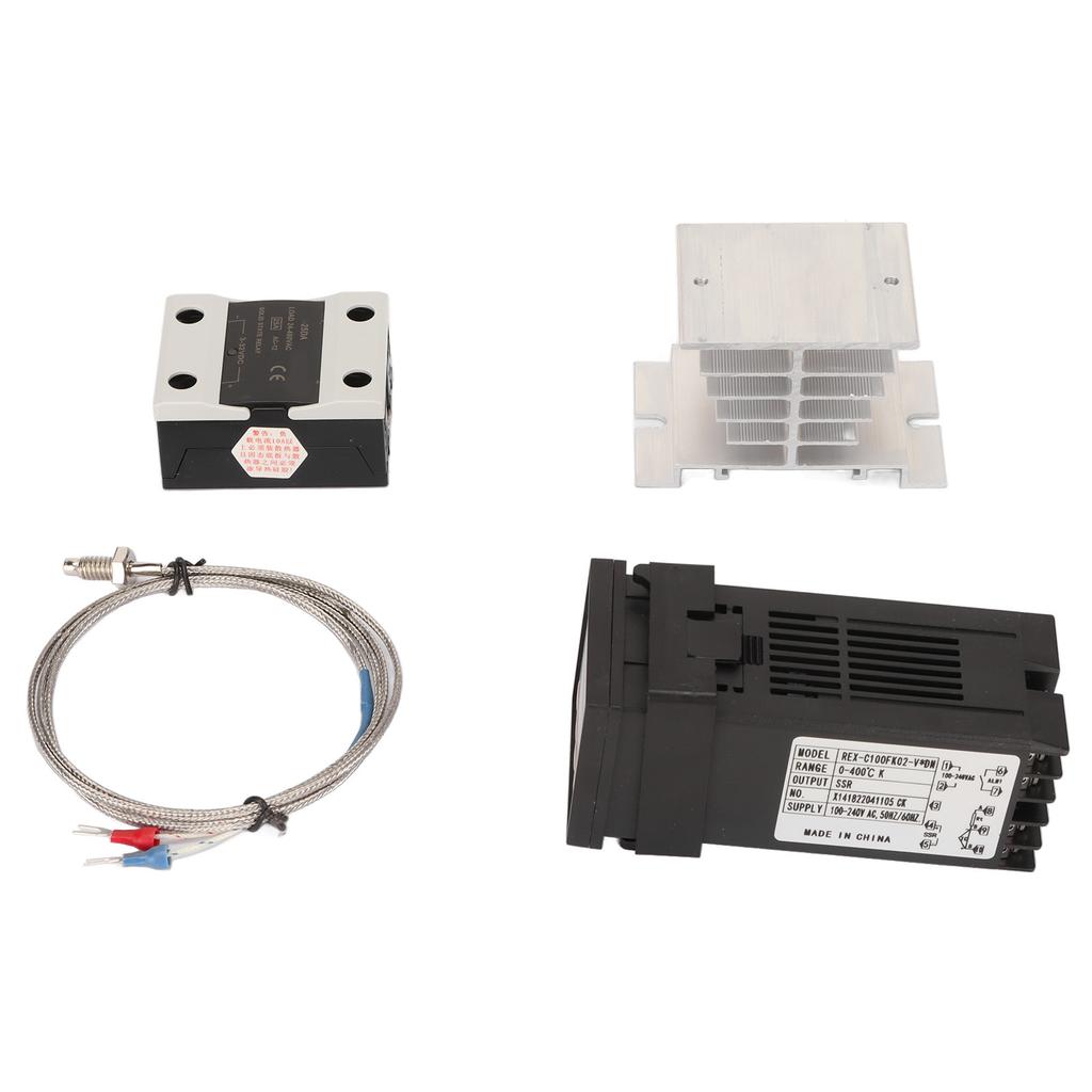 Cyfrowy termostat PID Dokładny regulator temperatury z termoparą K Radiator Przekaźnik półprzewodnikowy dla gospodarstwa