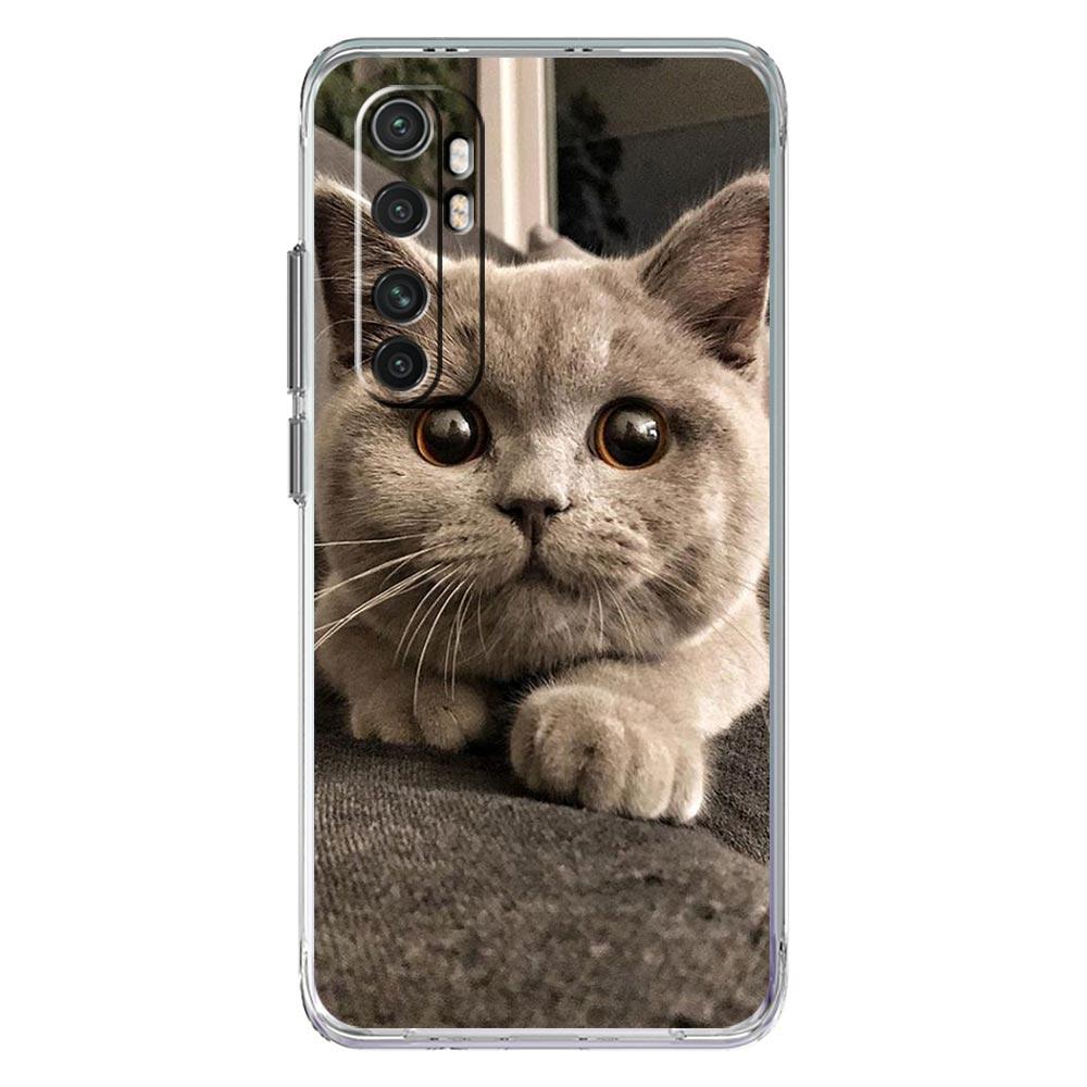 Phone Case For Xiaomi Mi Poco X7 X6 X5 NFC X3 F7 Ultra F6 Pro F3 15 14T 14 13T 11 12 13 Lite Clear TPU Cover Kawaii Love Cat