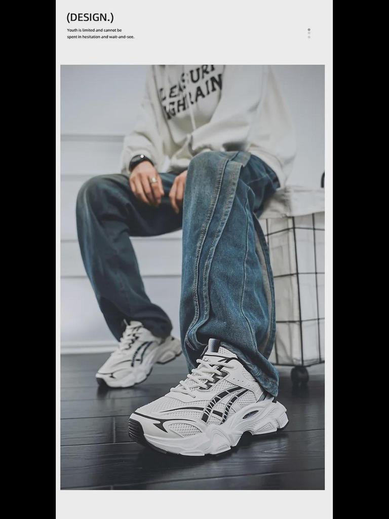 Sommer 2024 Herren Trendige Mesh-Sneaker mit Atmungsaktivem Luftpolster und Stoßdämpfung