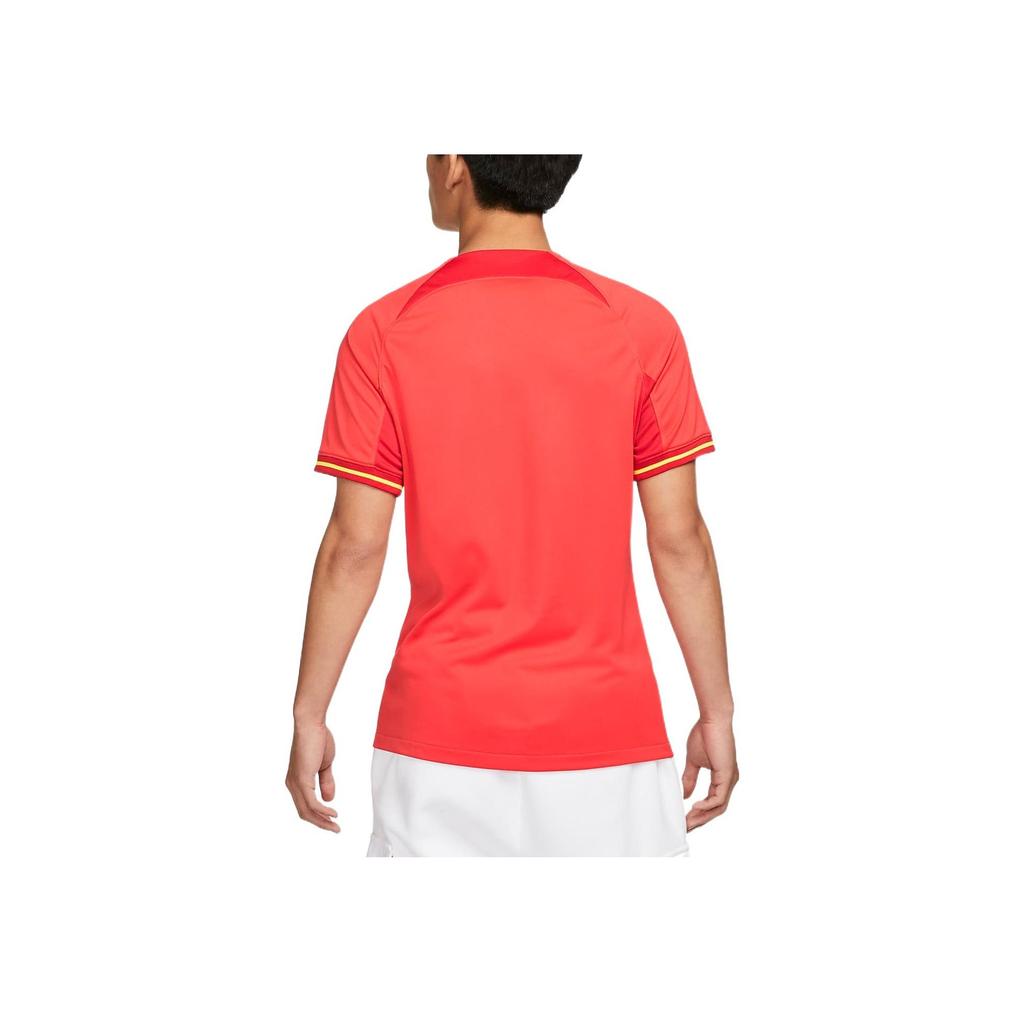 Nike Dres čínského národního týmu pro sezónu 2022/23 - Pánské topy s krátkým rukávem a kulatým výstřihem, červený DN0708-696
