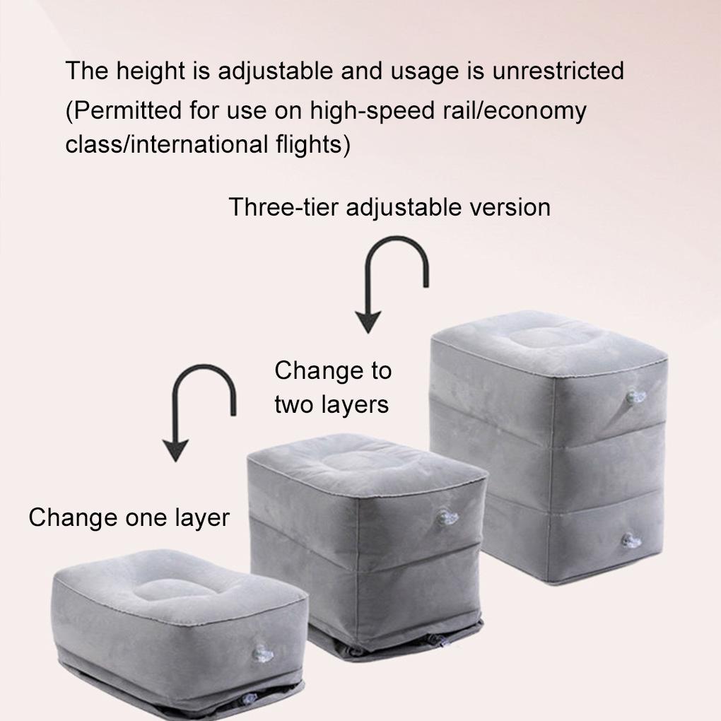 Inflatable Travel Pillow Plant Velvet Foot Pads Comfortable And Durable Inflatable Foot Cushion