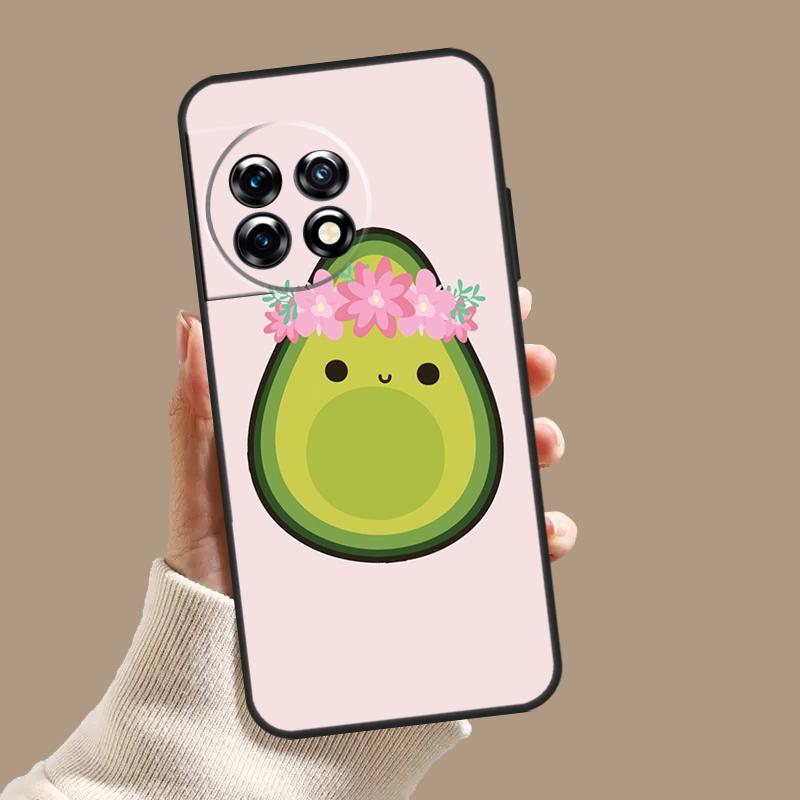 Cute Cartoon Avocado Fitness Case For OnePlus Nord 5 CE 3 4 Lite N20 N30 OnePlus 15 13 12 11 10T 13T 13R 8 9 10 Pro Cover