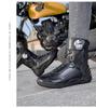 Comfortable, Wear-Resistant Motorcycle Riding Boots with Track-Level Protection