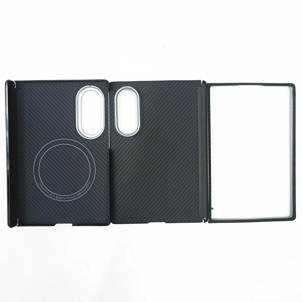 Oryginalny pleciony włókno węglowe aramidowe do etui Magsafe dla Samsung Galaxy Z Fold8 ZFold 8 Ultra zawias cienka twarda lekka rama osłony