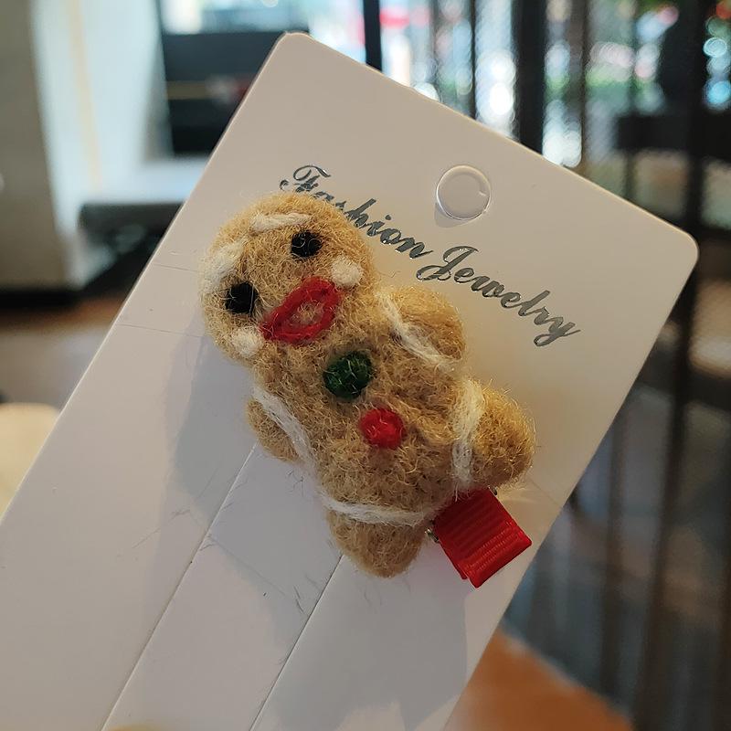 Flauschige Weihnachts-Haarspangen für Kinder - Rentier-, Weihnachtsmannmützen- und Schneemann-Designs