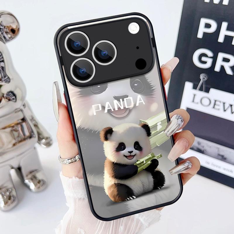 Magnetic For Magsafe Case For iPhone 17 Pro Max Lovely Cartoon Panda Cover For iPhone 16 Pro Max Funda iPhone 15 14 13 12 11 16E Air