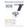 D VVS 4CT Moissanite Stud Earrings for Women Man 4 Stones Classic 925 Sterling Silver Earring with GRA  Wedding Jewelry Gift