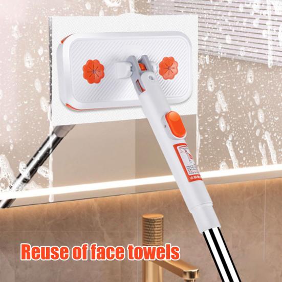 מיקרופייבר מיני עם ראש נעילה החלפת מטלית מהירה קומפקטי גמיש כלי ניקוי רב-משטחי רטוב יבש