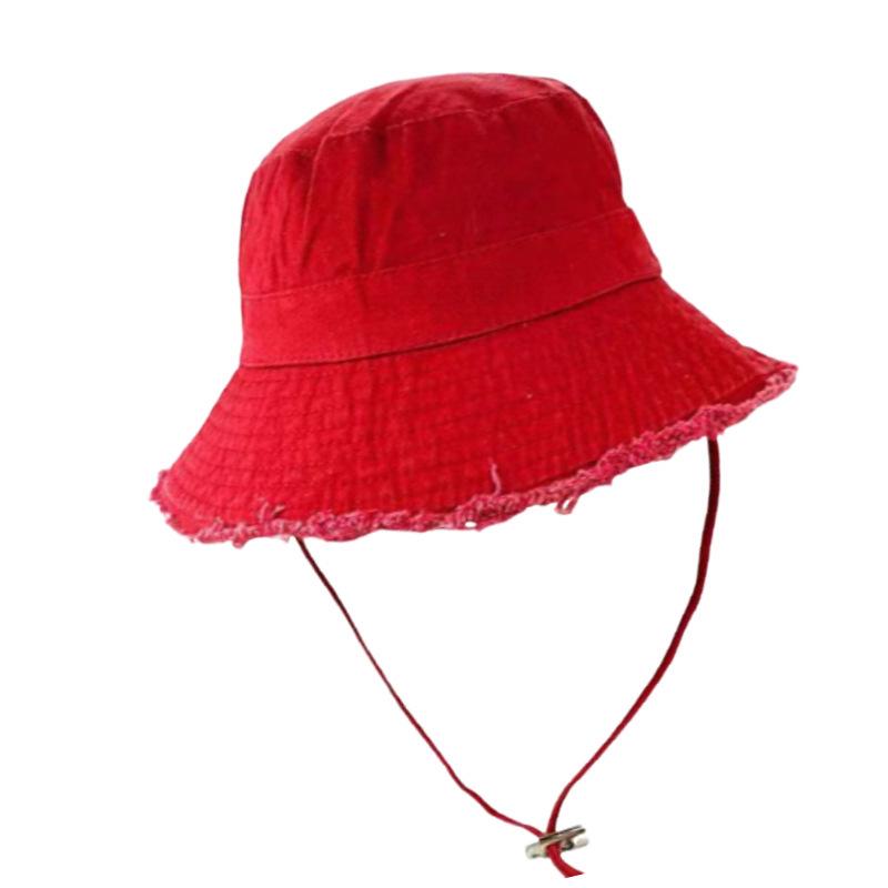 HyunA Fur-Edged Washed Cotton Fisherman Bucket Hat for Women - Trendy, Stylish Sun Hat for Shopping & Travel