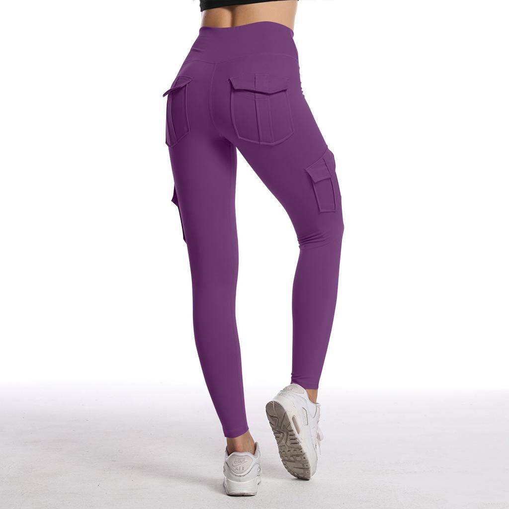 Women's Fashion Solid Color Yoga Pants High Waisted Skinny Sweatpants Fitness Pants