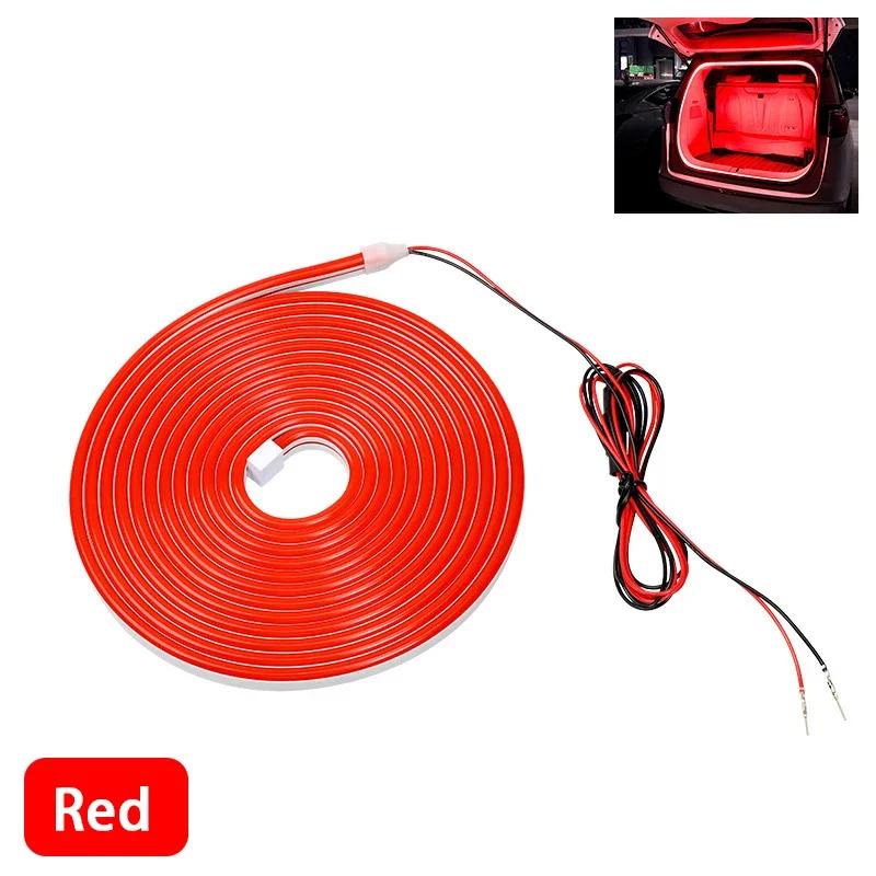 Car interior trunk lighting, ambient lighting, DIY modification of car trunk lighting, automatic light up when opening the door