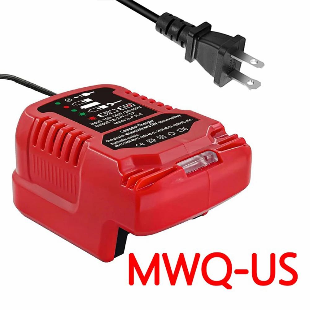 100-240V Li-ion Battery Mini Compact Charger for Makita BL1830 for DeWalt DCB200 for Milwaukee for Bosch 18V Lithium Ion Battery
