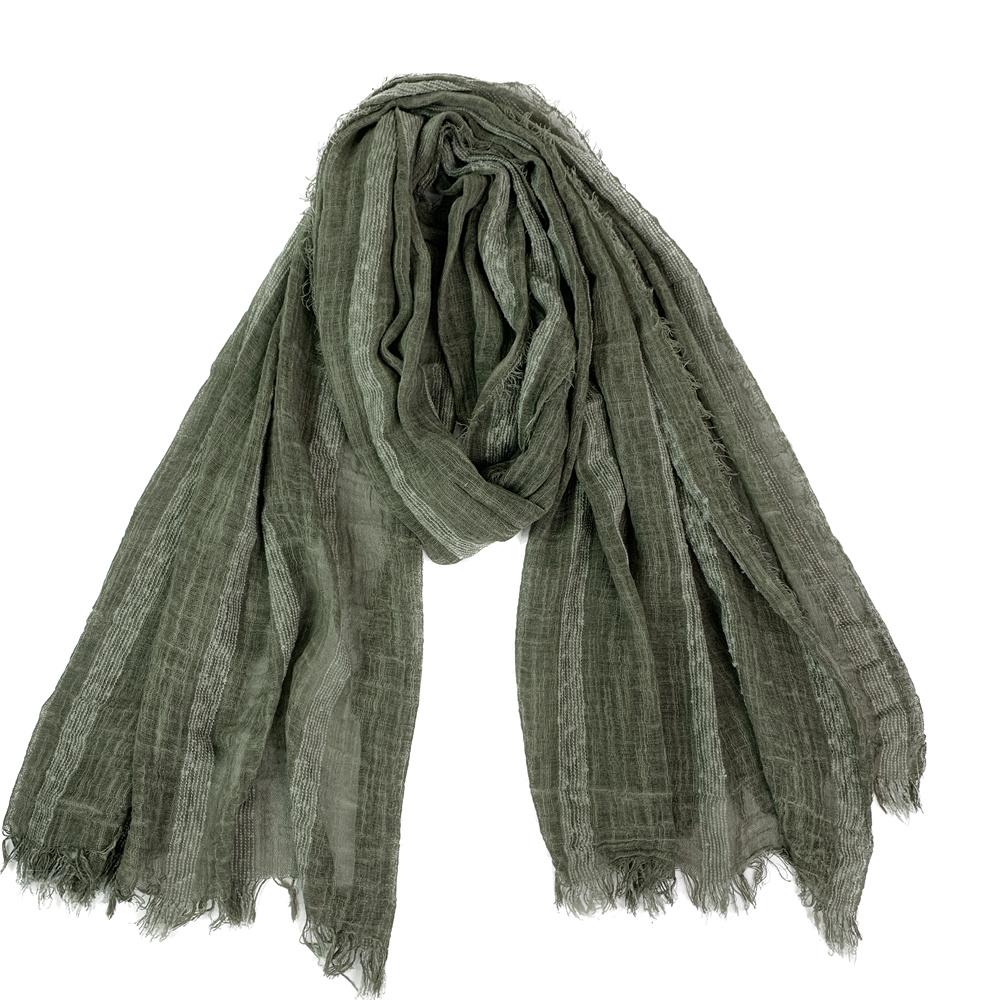 Cotton Linen Fashion Men Striped Scarf Autumn Winter Warm Neckerchief Casual Artistic Tassel Bufandas Shawls Male Accessories