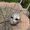 Retro Ethnic Opera Culture Mask Pendant Necklace Suitable for Men and Women Punk Hip-Hop Trend Jewelry Gifts