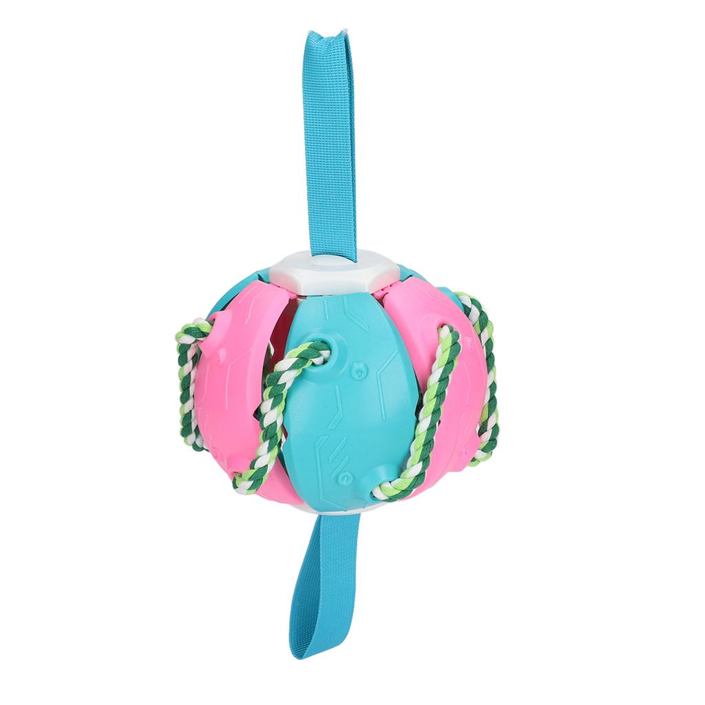 Interactive Outdoor Fly Ball Flying Saucer Ball Interesting Dog Soccer Toy with Straps
