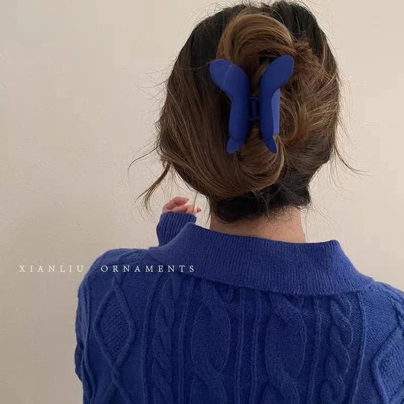 Korean Edition Fashionable Large Bow Hair Grip Clip Colorful Hairpins Hair Accessories Girls High-quality Elegant Shark Clips