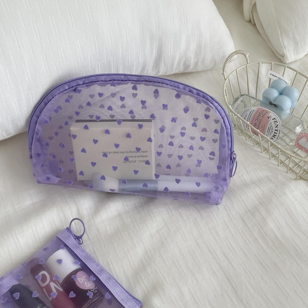 Multifunctional Taro Purple Transparent Makeup Bag