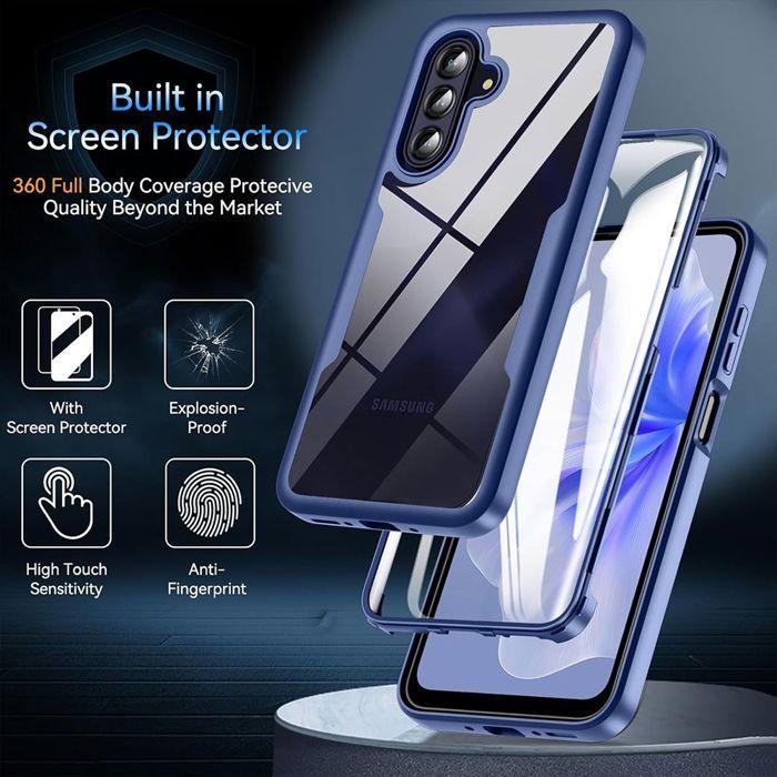 Coque de Protection - BOOLING - pour Samsung Galaxy S25 FE - Intégrale Double Face - Antichoc - Bleu Marine