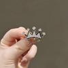 2023 Black Diamond Inlaid Queen Crown Brooch: Luxurious, Sparkling Pin