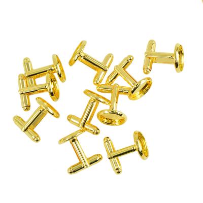 10 pezzi rotondi cabochon vuoti castone base cornice gemelli fai da te gemelli oro