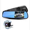 Dual Camera Rearview Mirror Dash Cam with Reversing Image and DVR for Front and Rear Recording