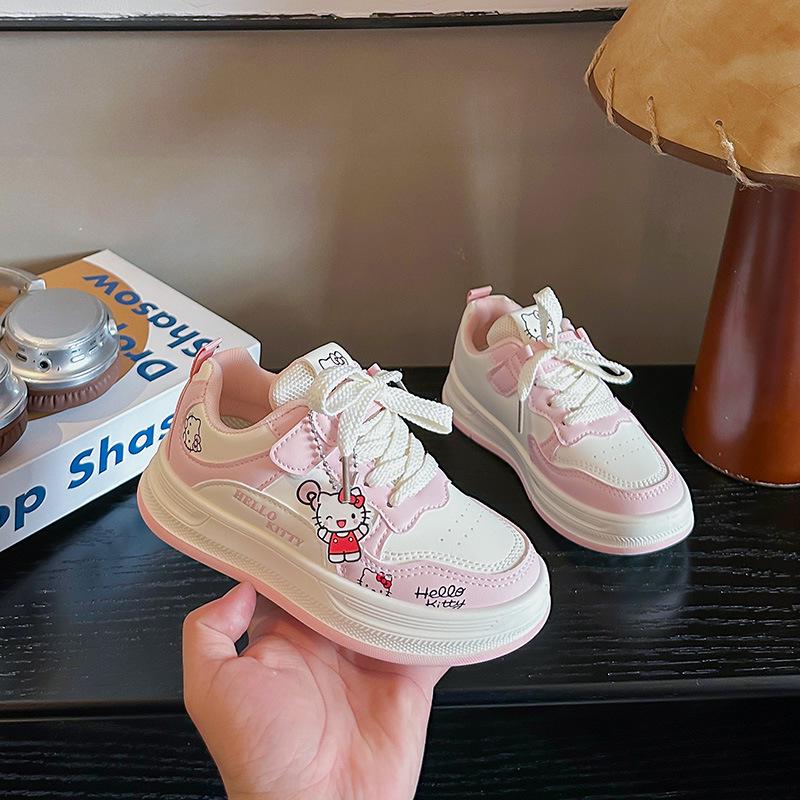 

Stylish Cat Girls Casual Skate Shoes for Spring 2026 - Perfect for Primary and Middle School Kids 35 рожевий